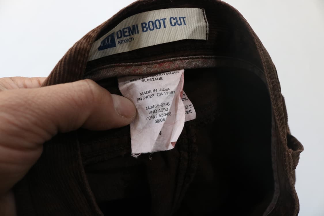 GAP 갭 빈티지 다크 브라운 코듀로이 데미 부츠컷 팬츠 (4) 상품이미지10