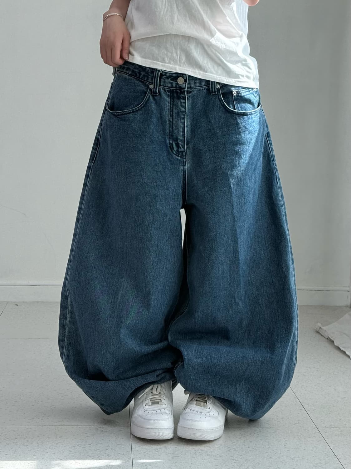 기철 와이드 데님팬츠 상품이미지1