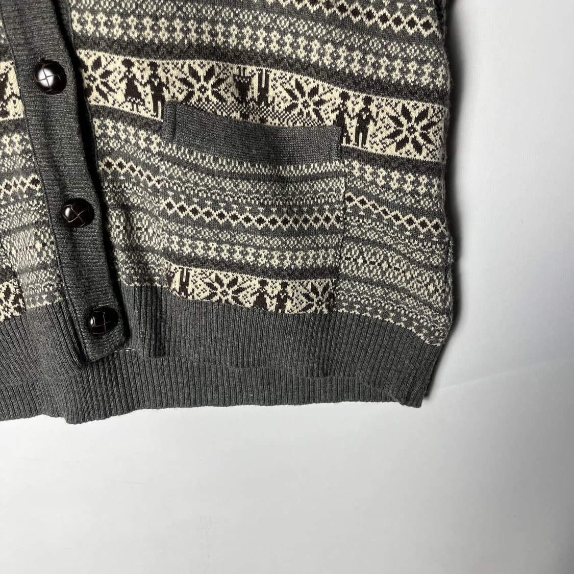 [Sunny clouds] 써니클라우즈 페어아일 후드 니트 베스트 상품이미지4