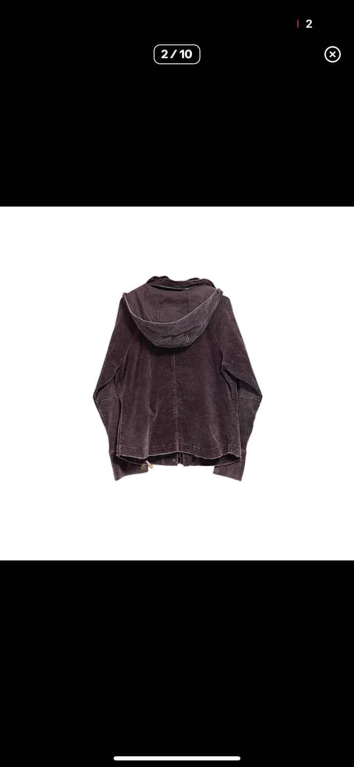 Dark purple velvet 2way hood jacket 상품이미지2