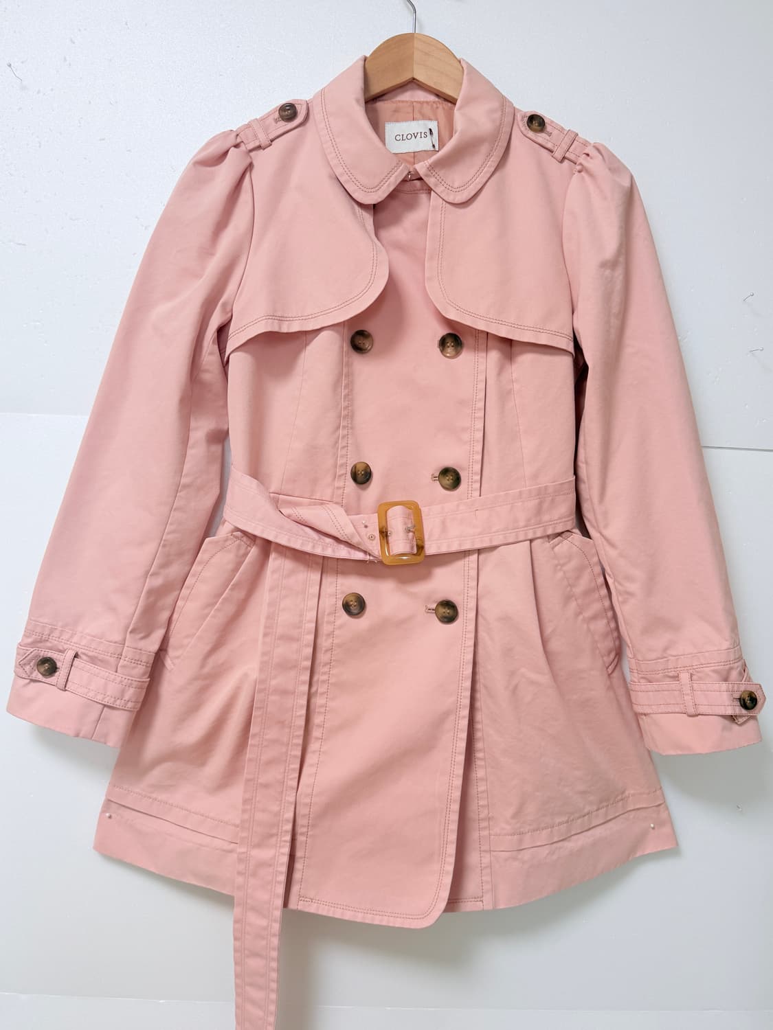 CLOVIS 핑크 트렌치 코트 여성 55 봄코트 상품이미지1