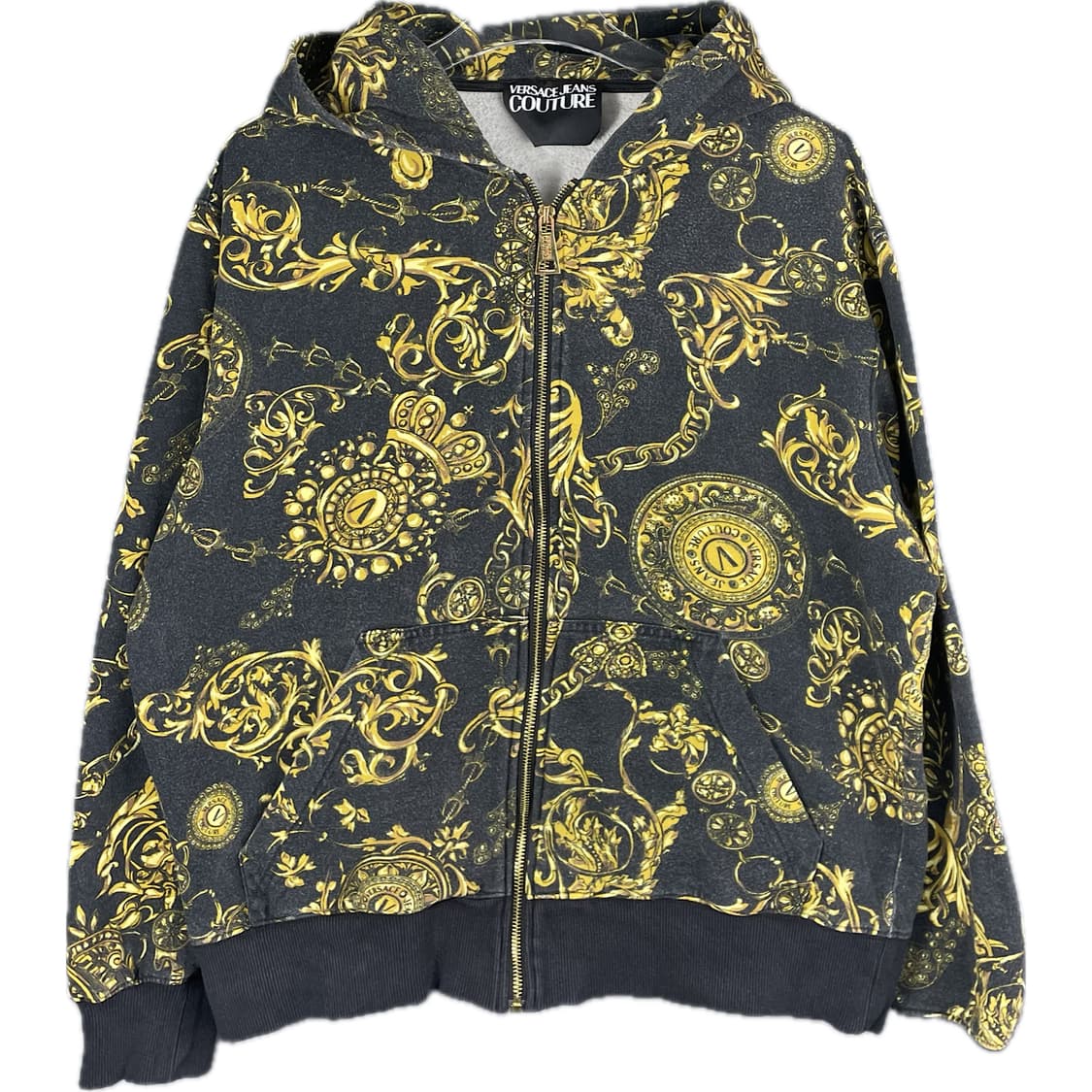 [L] 베르사체 꾸뛰르 바로크 패턴 프린팅 후드 집업 팬츠 셋업 상품이미지1