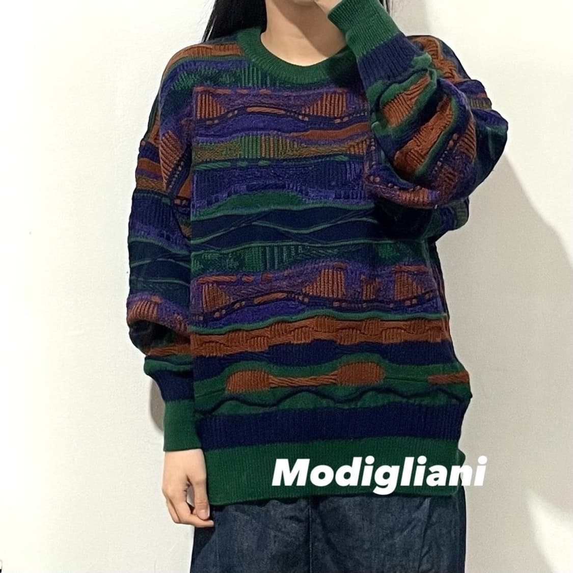 모딜리아니 에스닉 케이블 니트 상품이미지1