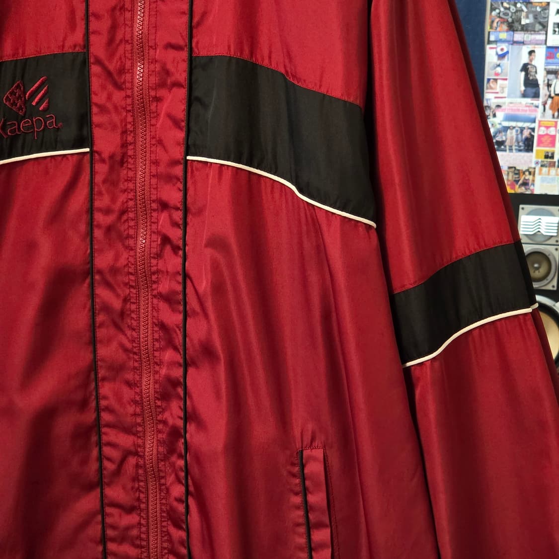 JPN 케파 올드스쿨 레드 배색 바람막이 상품이미지4