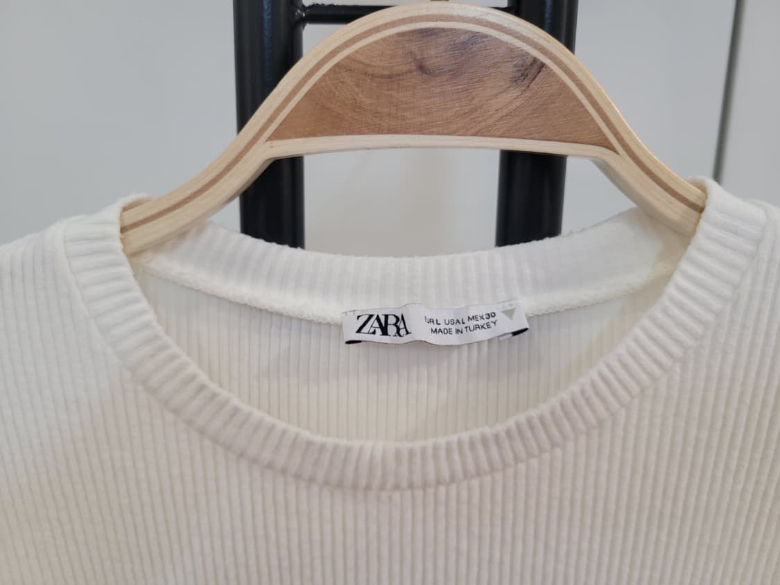 자라 ZARA 시스루 퍼프소매 골지니트 55~66사이즈 상품이미지2