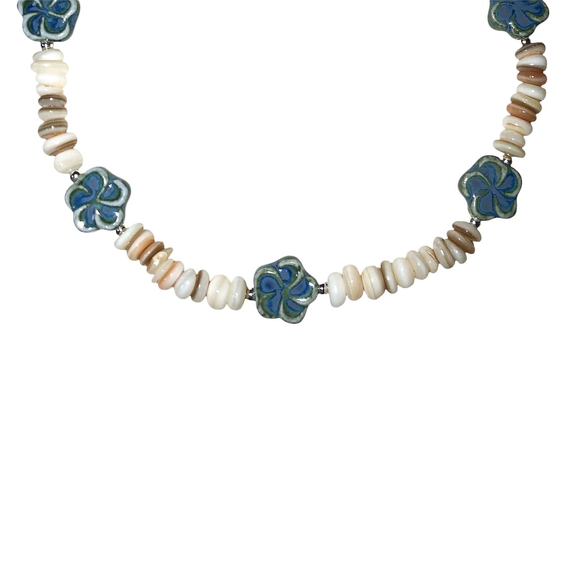 gemstone marble necklace (beige) 상품이미지2