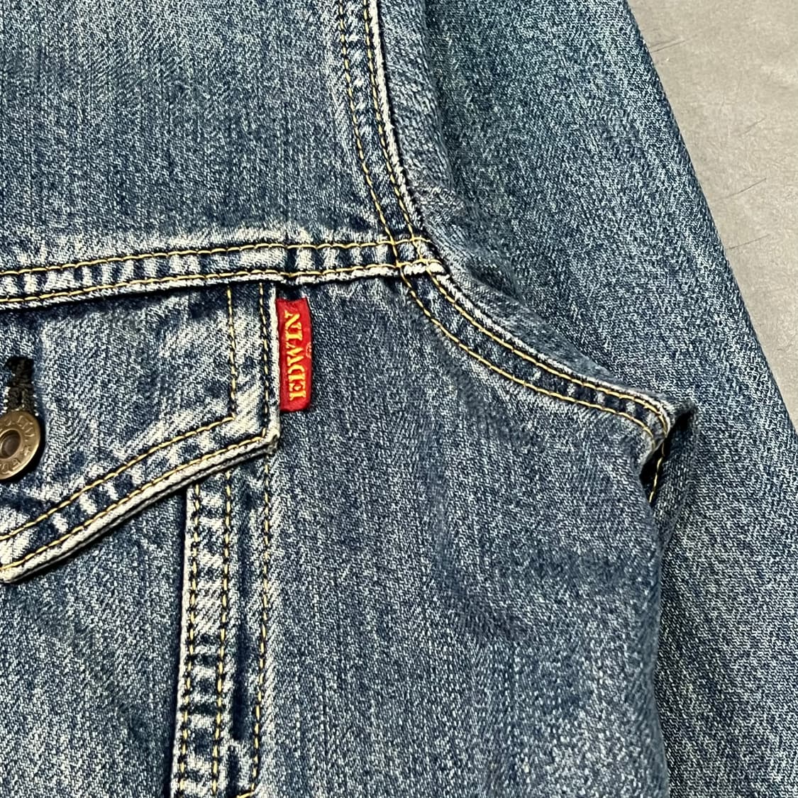  에드윈 애니멀 패치 데님 트러커 자켓 y15590 상품이미지4