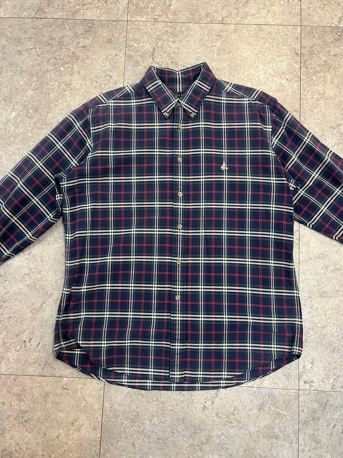 빈폴 체크 셔츠 네이비 100 #csz3244 상품이미지4