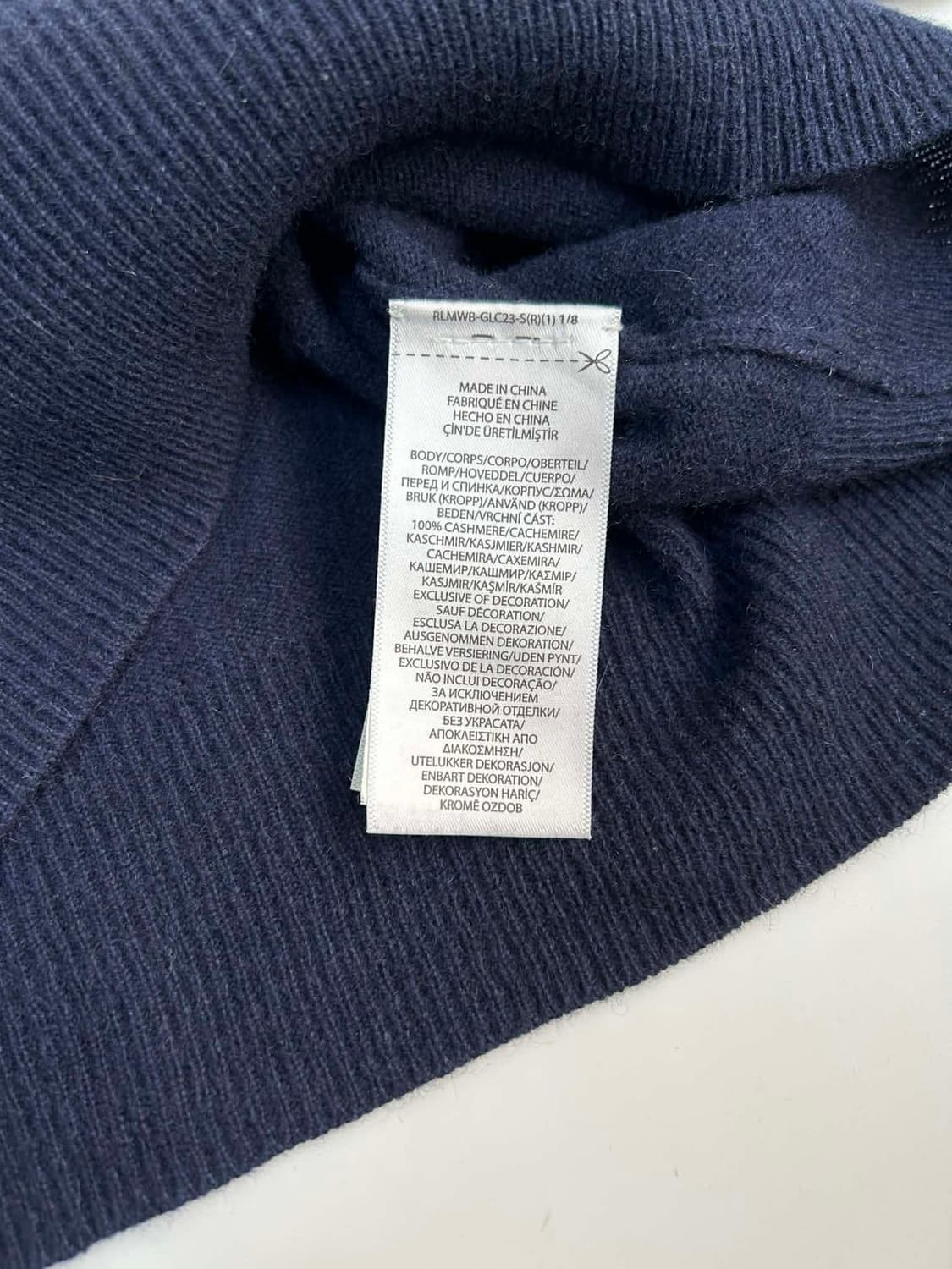 [S] 폴로 랄프로렌 워셔블 캐시미어100 크루넥 니트 스웨터 상품이미지6