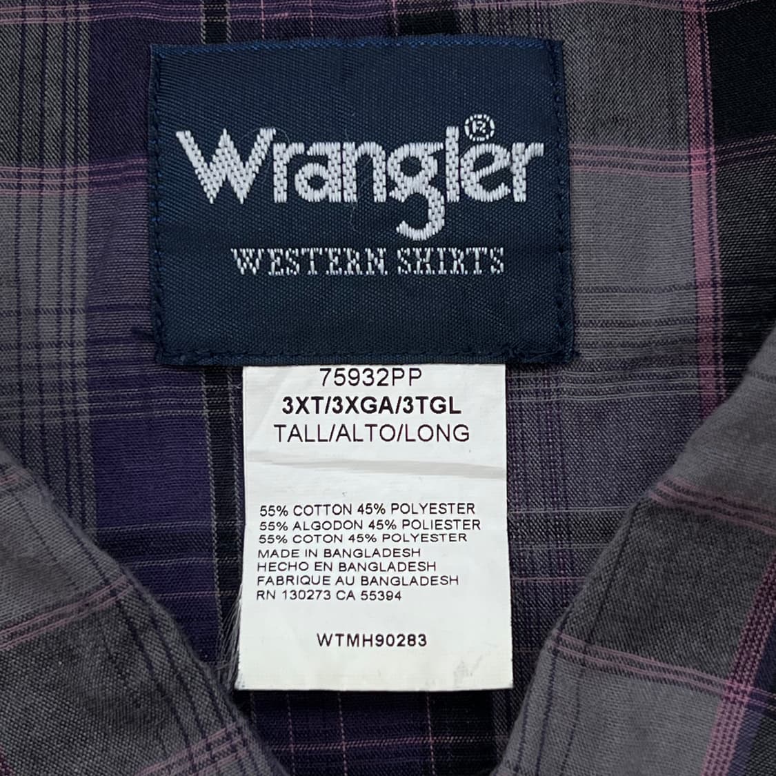 랭글러 체크 웨스턴셔츠 r3377 상품이미지5