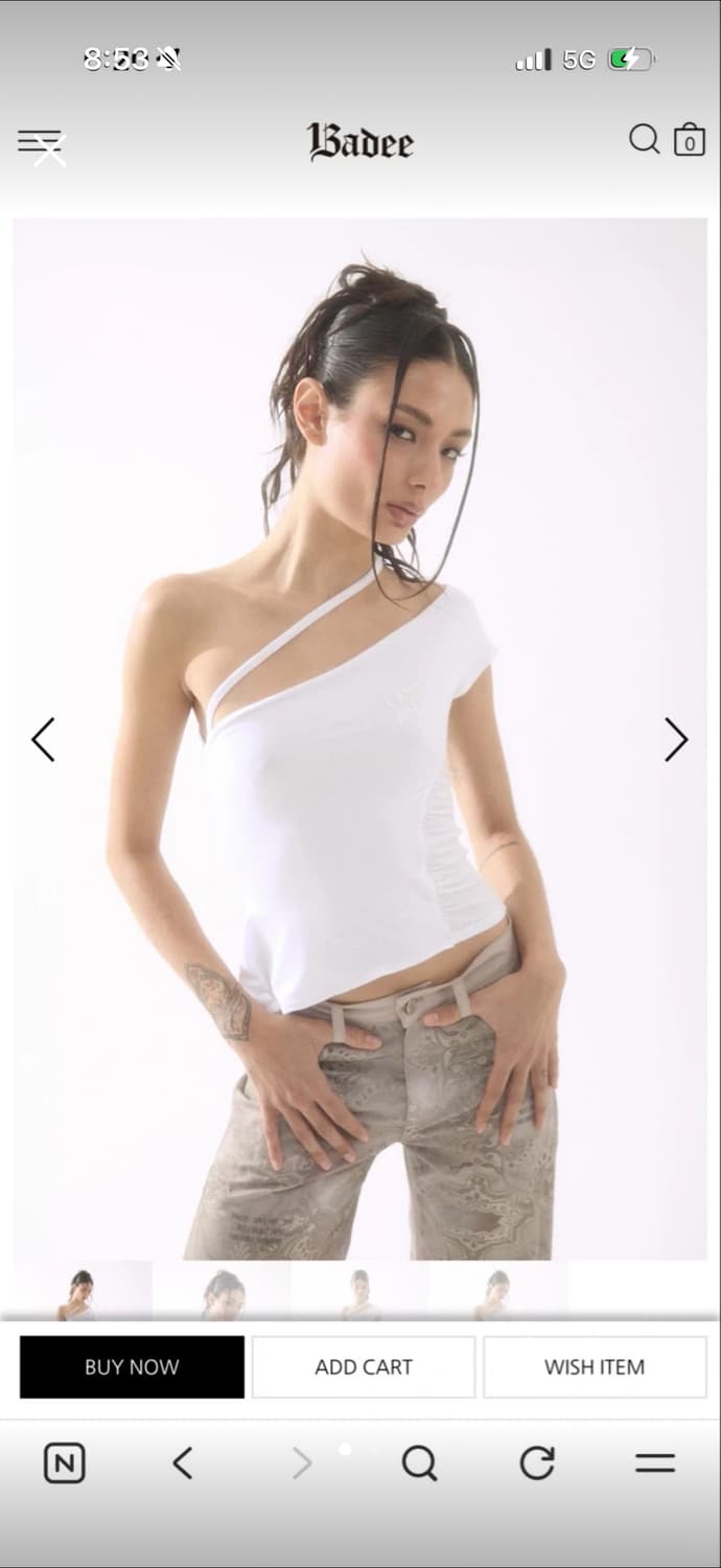 새상품 배디 원숄더 드레이프 탑 상품이미지1