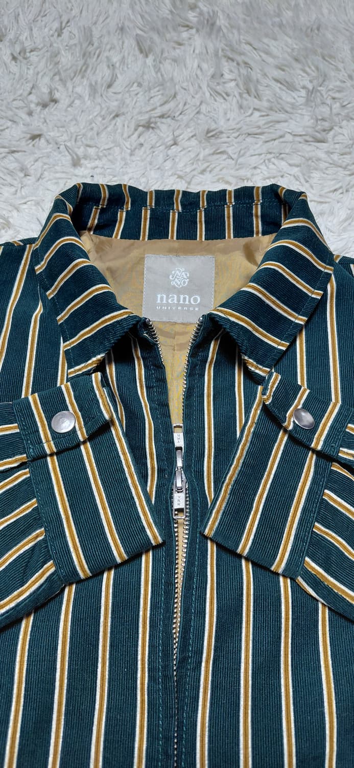 NANO UNIVERSE 나노 유니버스 스트라이프 코듀로이 집업 자켓 M 상품이미지3