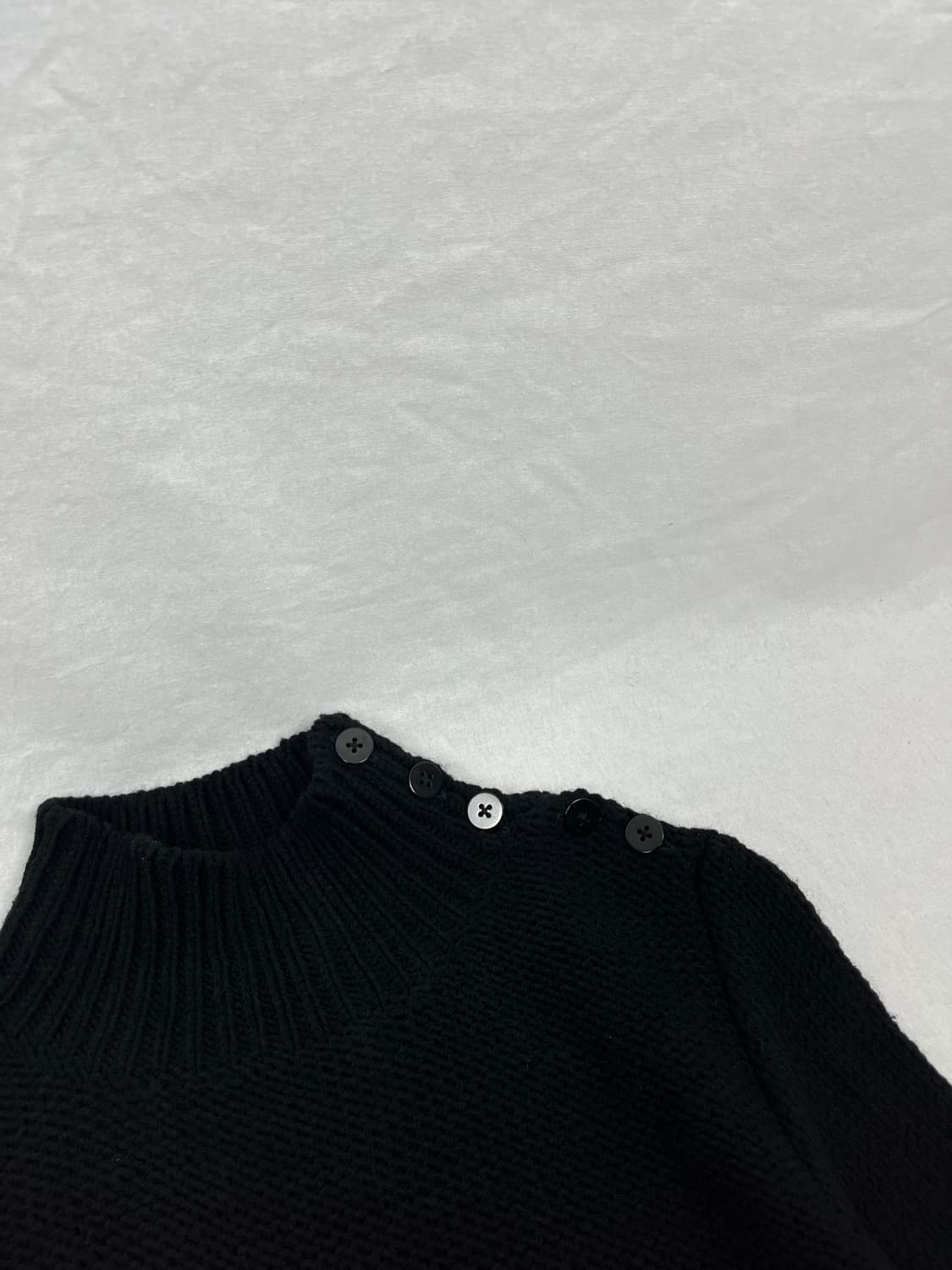 Vintage 단추 포인트 모크넥 니트  상품이미지4