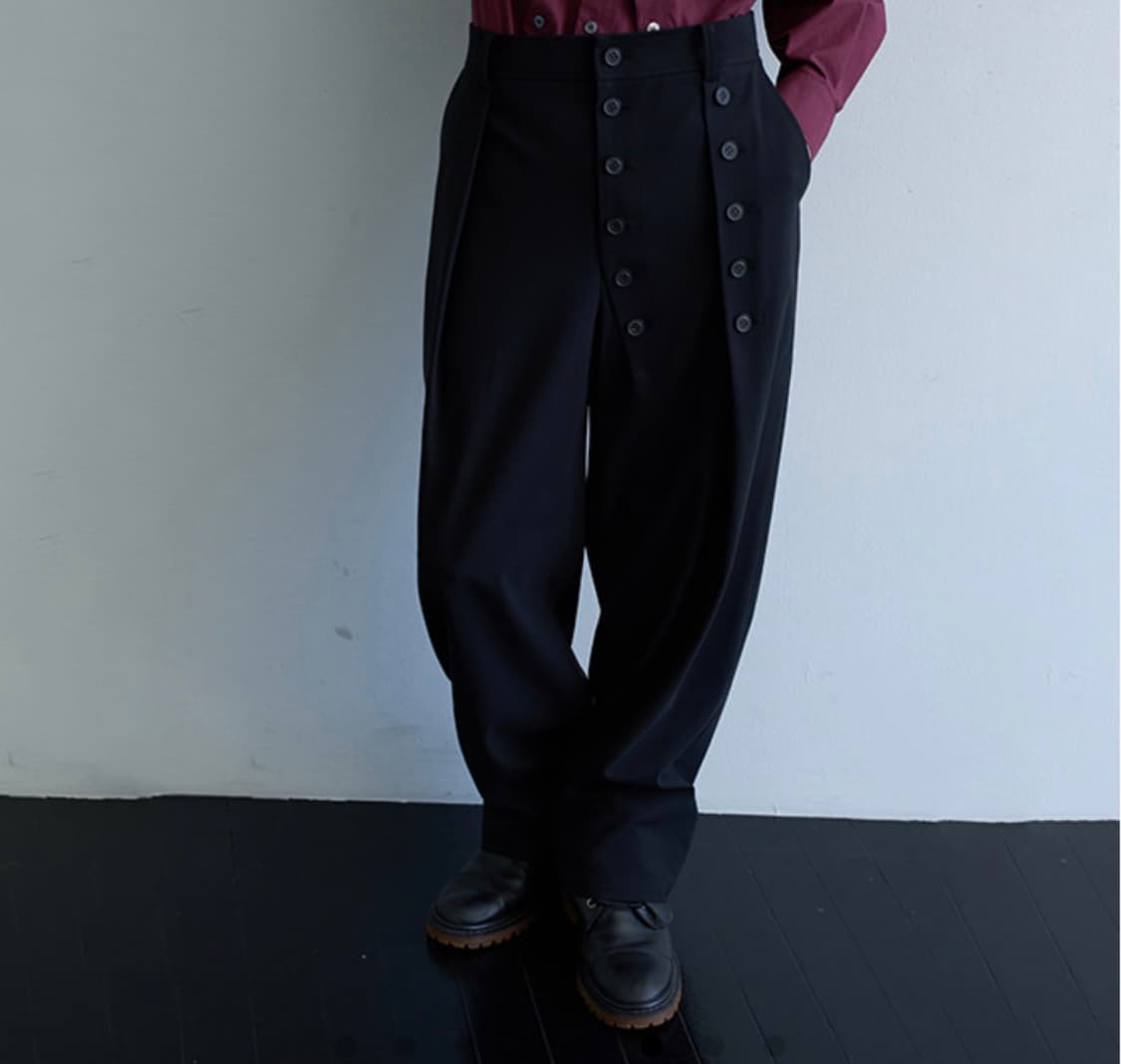 요석 멀티 버튼 팬츠 블랙 1사이즈 상품이미지1