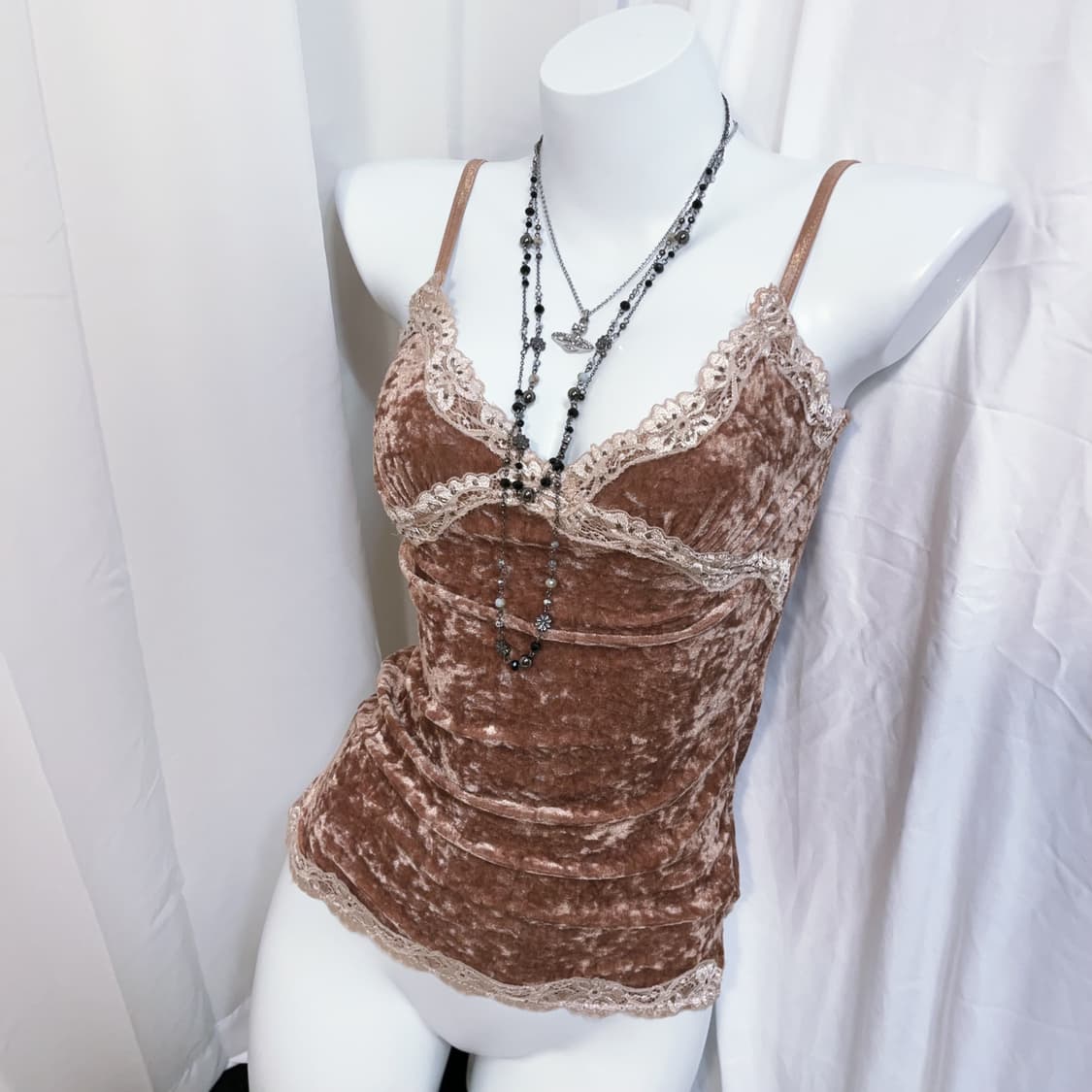 Oriental velvet brown slip 상품이미지1