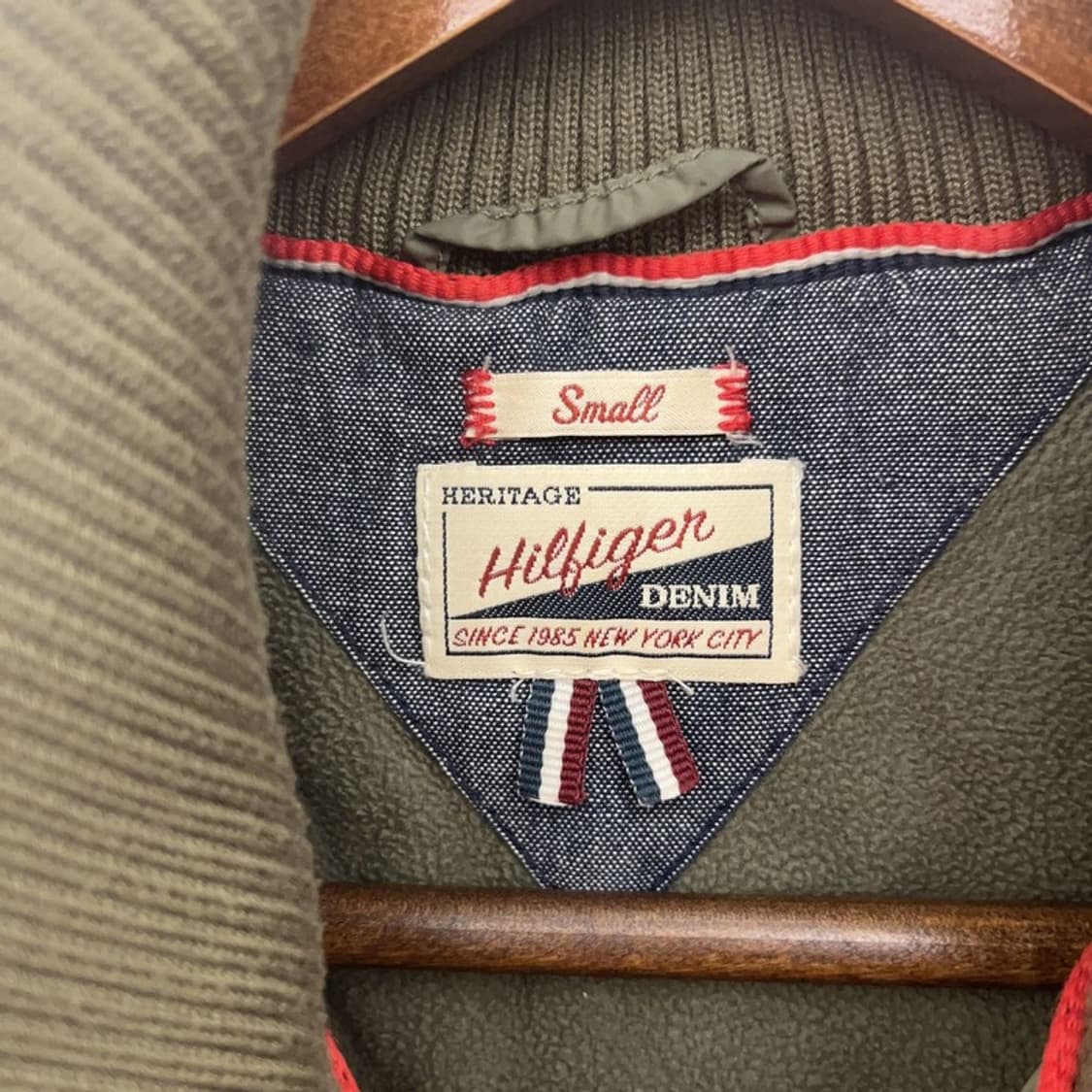 타미힐피거 Y2K 슬림핏 퀄팅 말차카키 경량 조끼 S C09211 상품이미지5