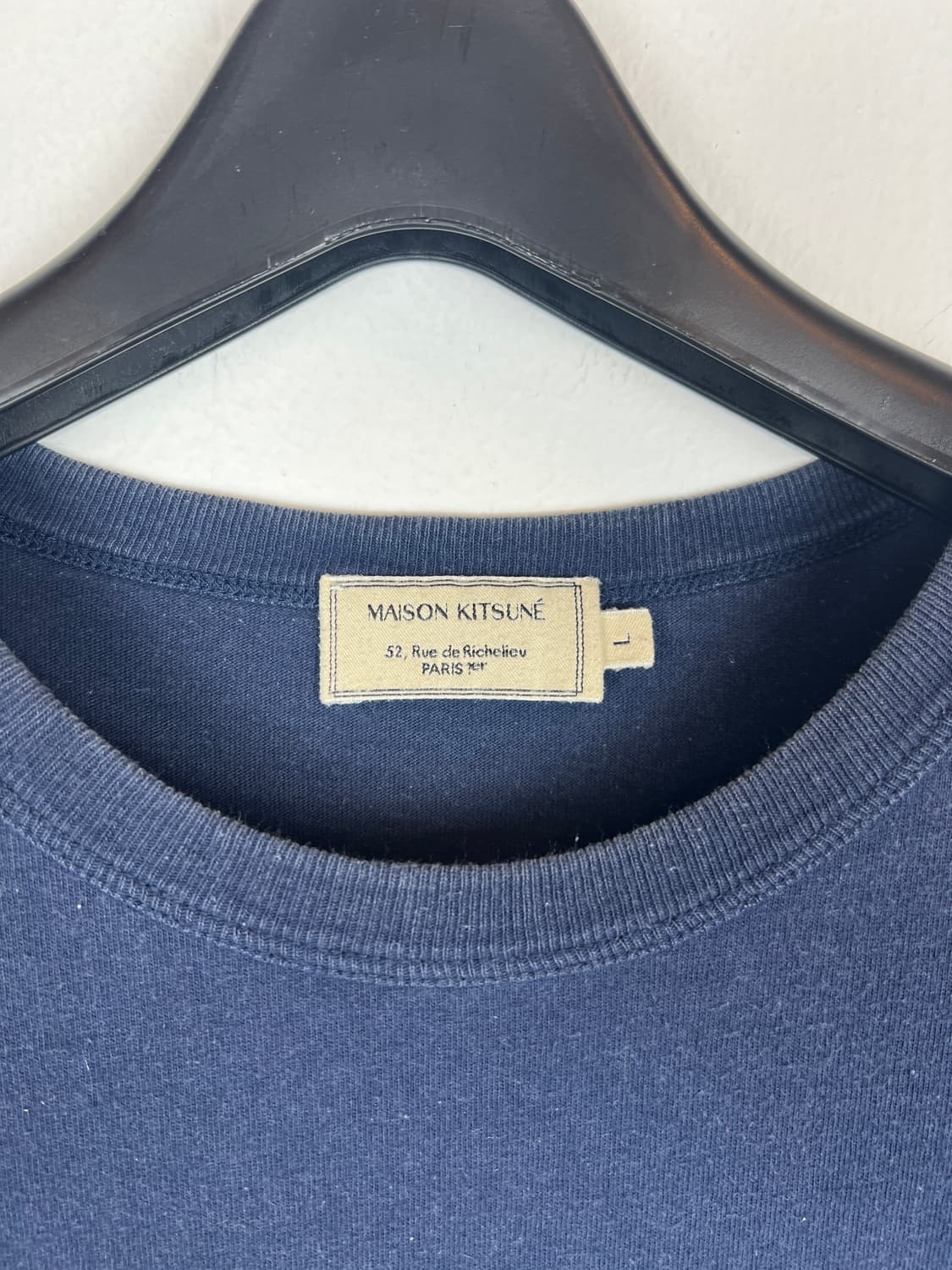 메종키츠네 파리지앵 네이비 반팔 티셔츠 L 상품이미지3