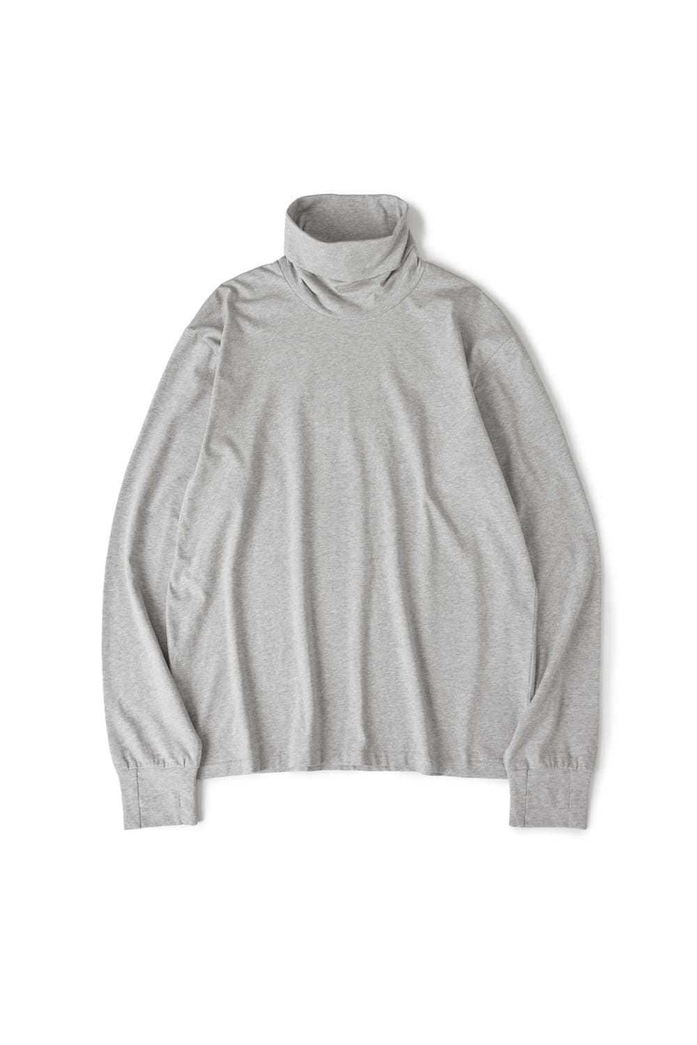 [4]해칭룸 복서 터틀넥 티 멜란지 그레이 상품이미지1