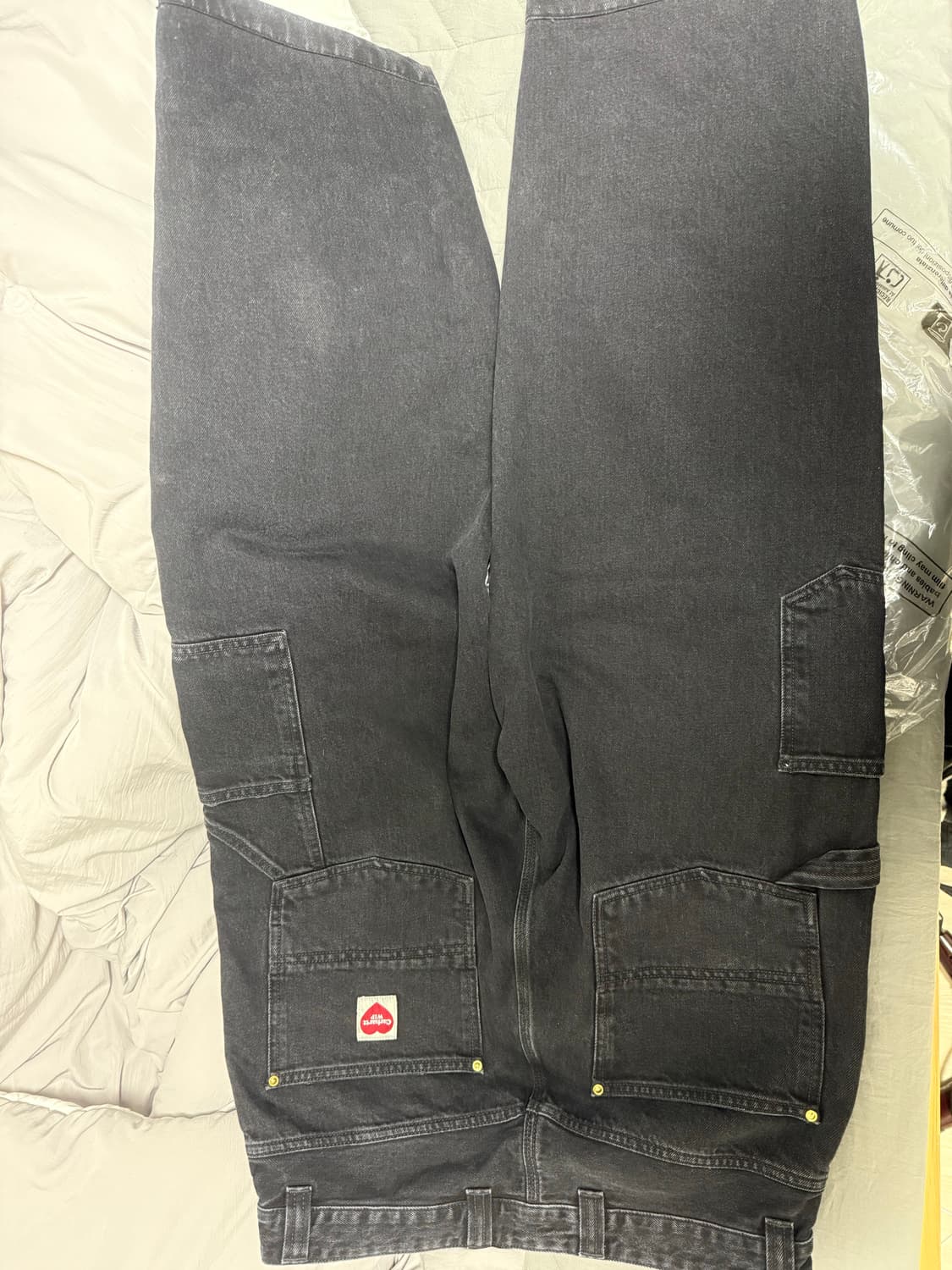 칼하트 내쉬 더블니 블랙 스톤 워시드 m 상품이미지2