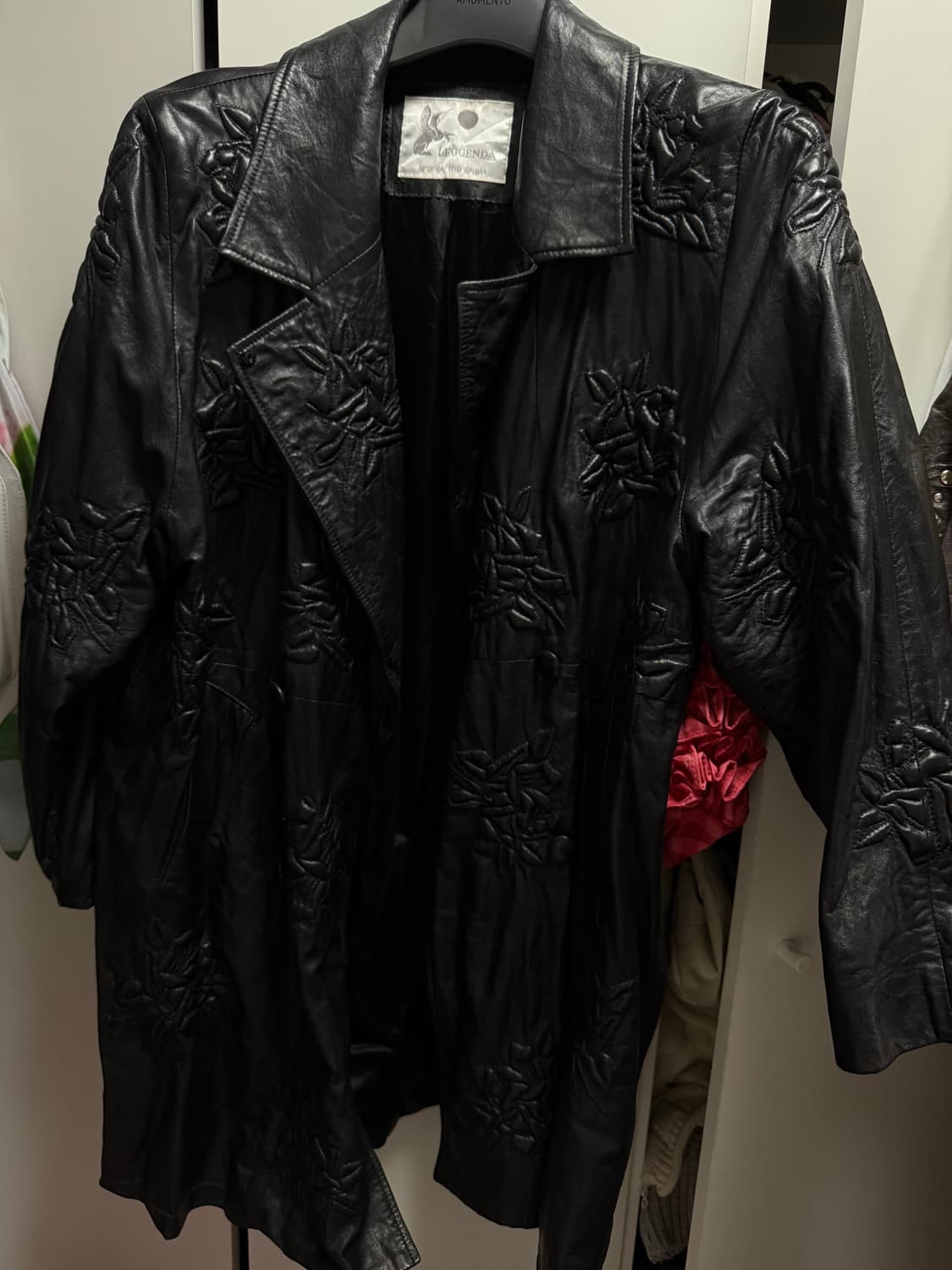 빈티지 플라워 가죽자켓 상품이미지3