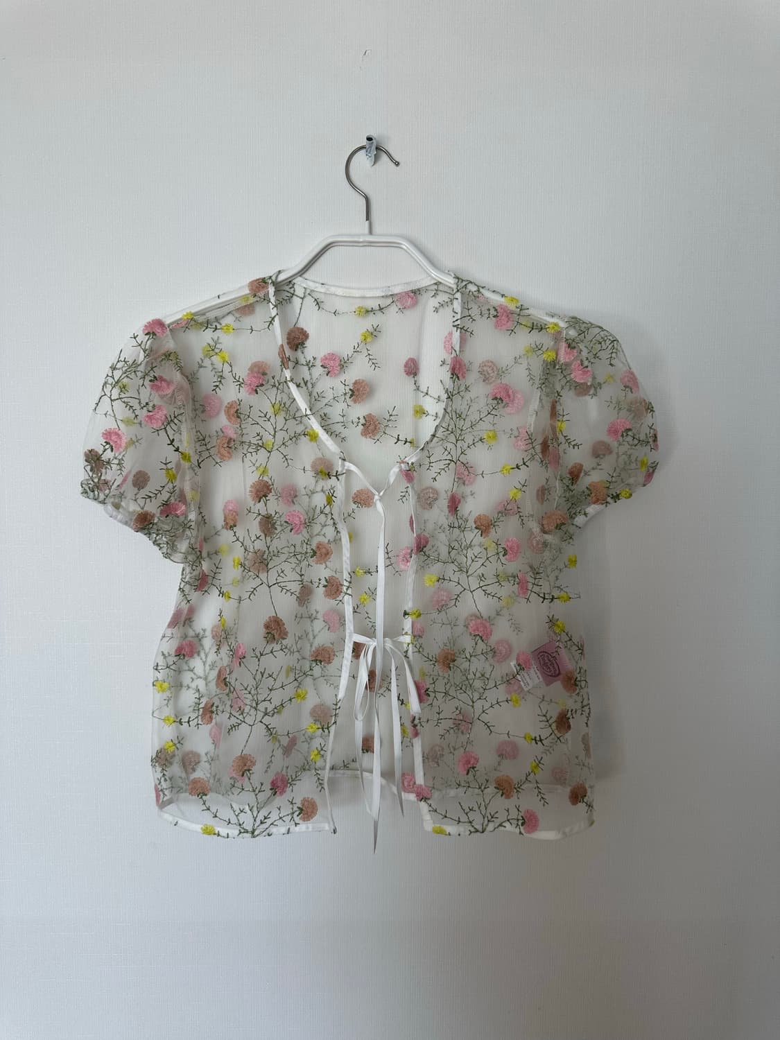 마가린핑거스 플라워 시스루 블라우스 상품이미지1