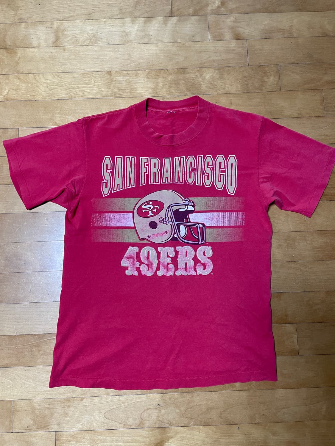 90s NFL San Francisco 49ERS 빈티지 티셔츠 레드 상품이미지1