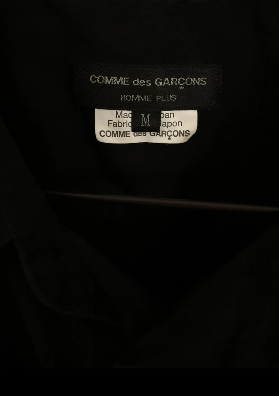 Comme des garcons homme plus 블랙 커팅 셔츠 상품이미지2