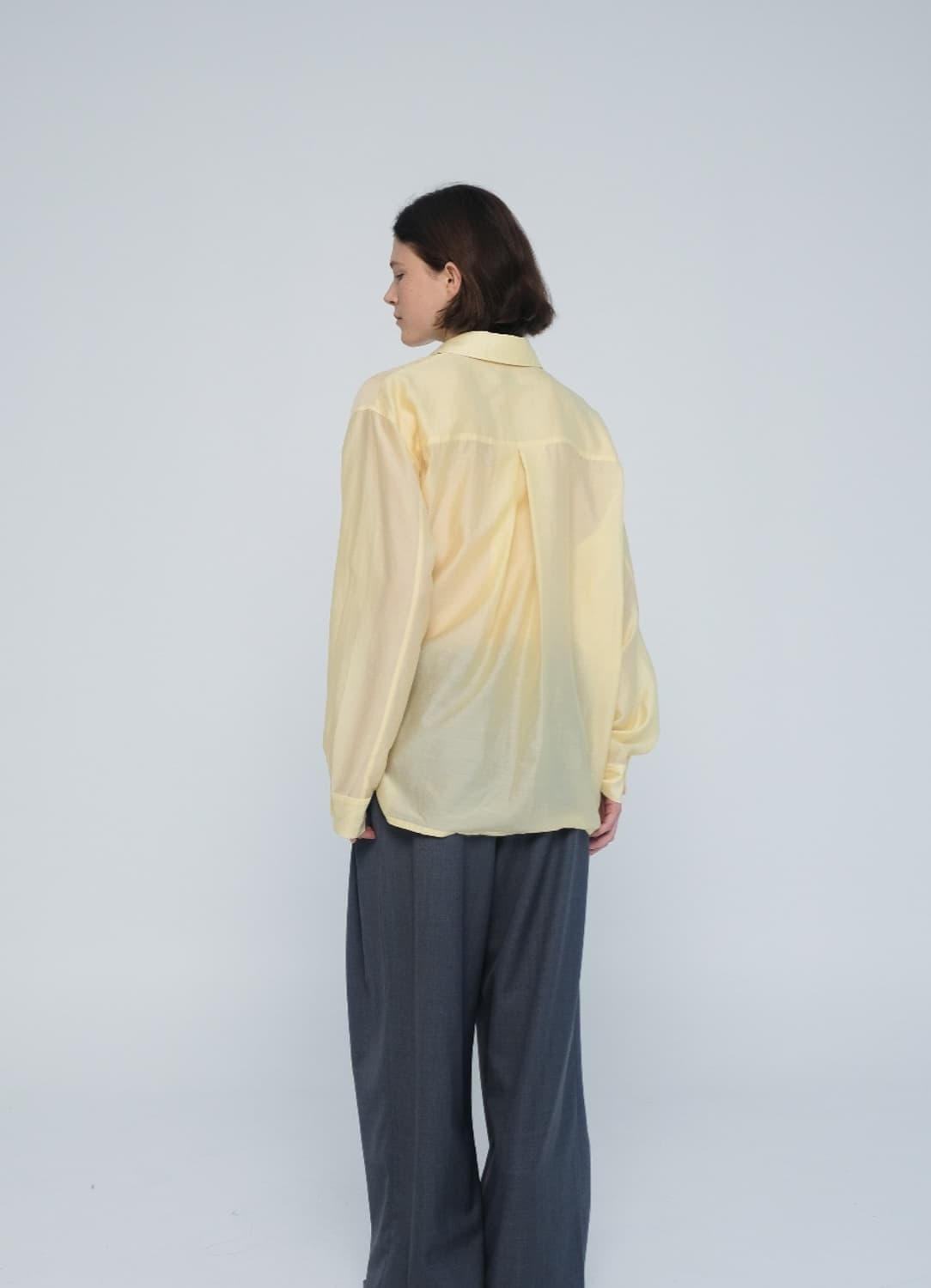 새상품) 에핑글러 WRINKLE TENCEL SHIRTS 옐로우 S 상품이미지5