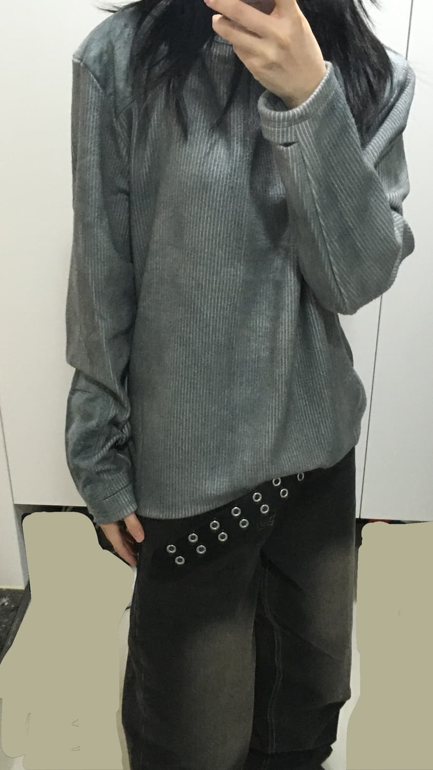 Opus 0012 REDRUM PATCH KNIT DARK GRAY 상품이미지4