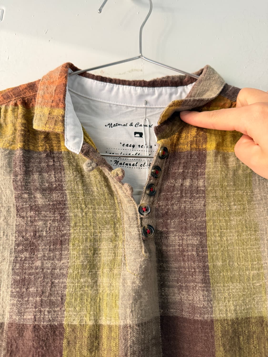 일본빈티지 모리 체크 블라우스 셔츠  상품이미지6