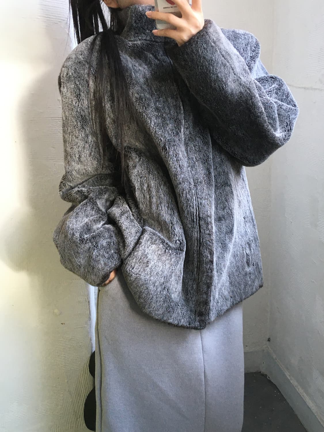 Emporio Armani 아르마니 그레이 퍼 자켓  상품이미지1