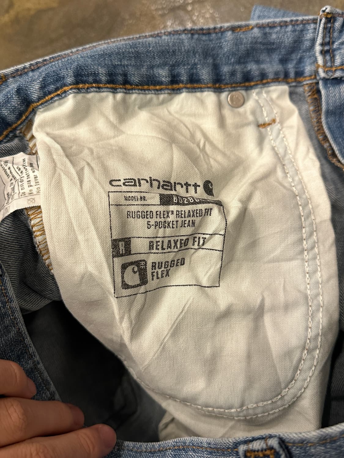 칼하트 러그드 플렉스 릴렉스드  핏 데님팬츠 34x32 상품이미지4