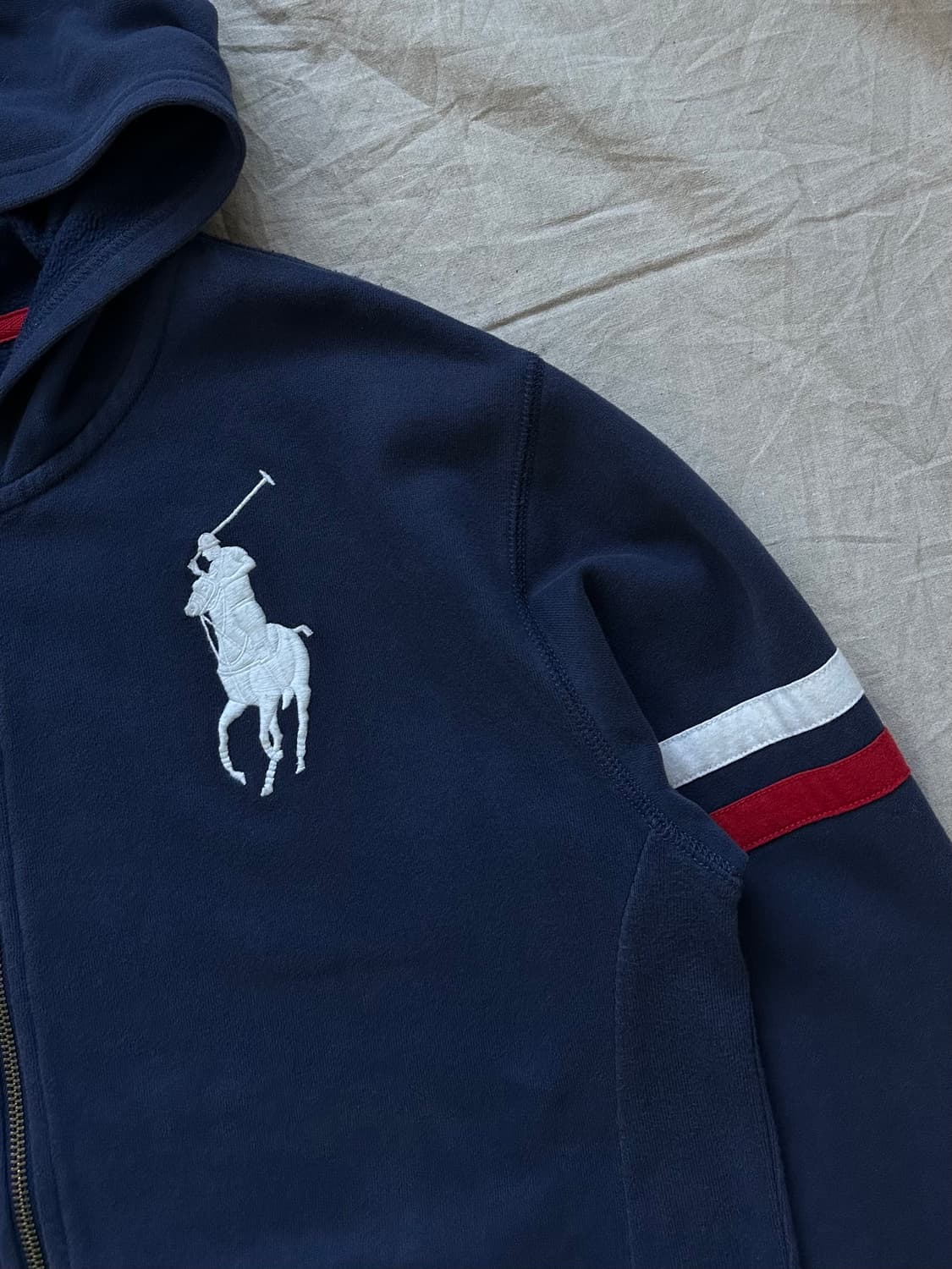 대장급 폴로 랄프로렌 빅 포니 로고 네이비 후드집업 상품이미지7