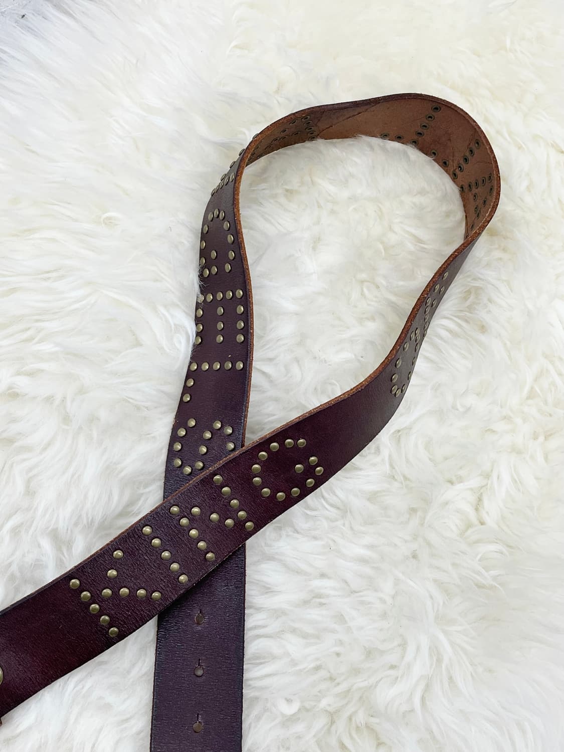 리얼레더 스터드 버클 벨트 상품이미지5