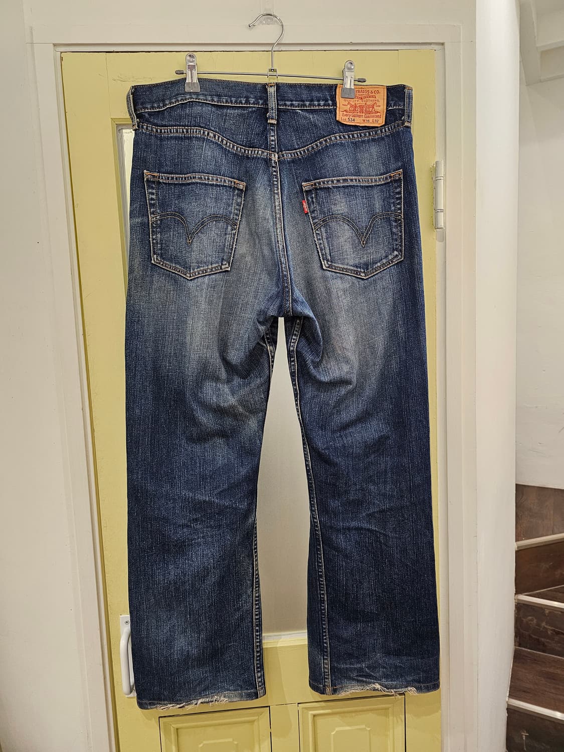 Levis 534 빈티지 워싱 일자핏 찢청 상품이미지8