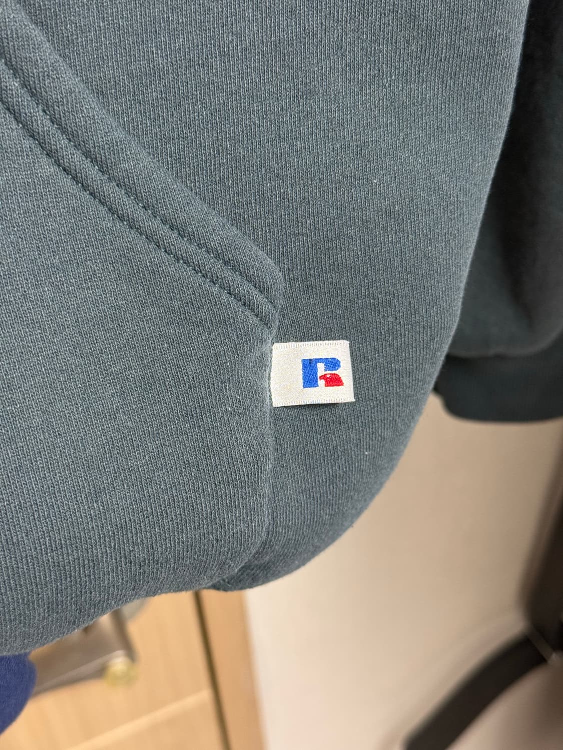 [XL] 빈티지 러셀 후드집업 다크 그린 usa 상품이미지6