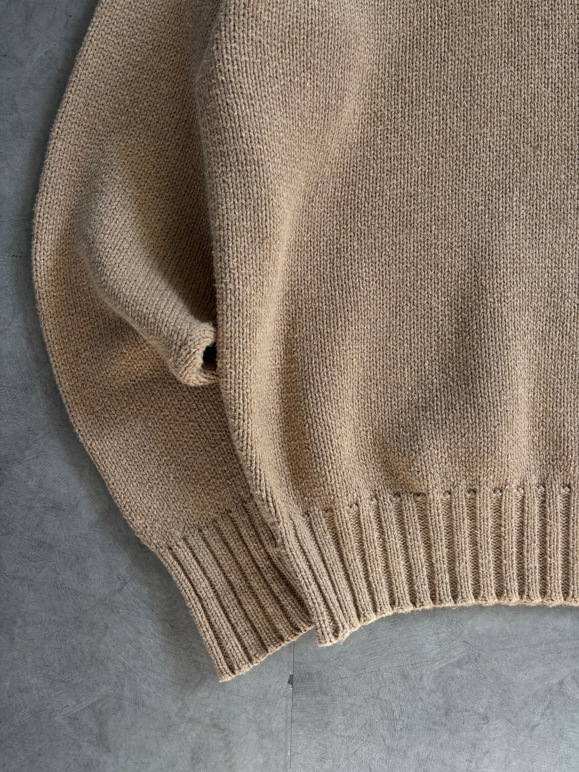 폴로랄프로렌 탄베이지 코튼 오버사이즈 니트 상품이미지2