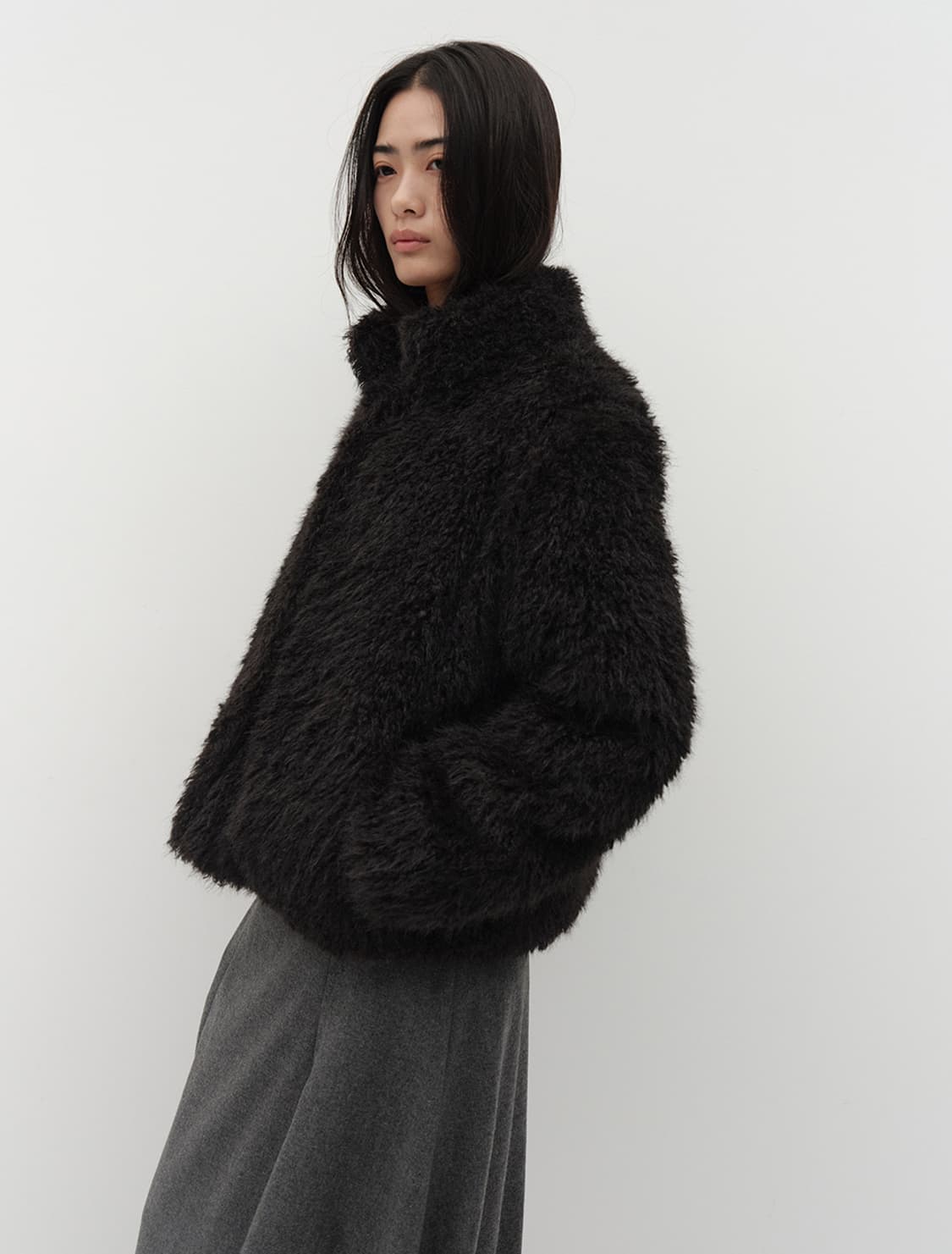 Low Tide HAIRY FUR JACKET [BLACK] 상품이미지1