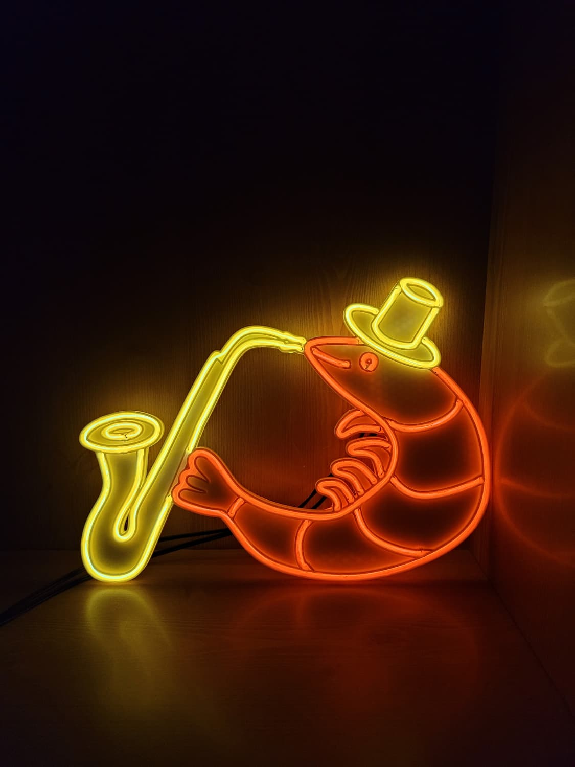 새우 색소폰 네온사인 led 램프 무드등 조명 상품이미지4