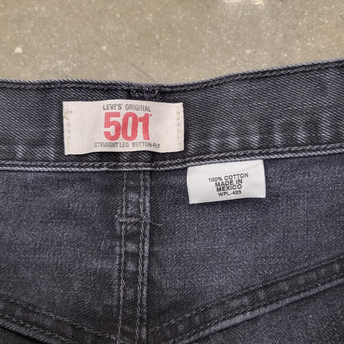 Levi's 오리지널 리바이스 501 데미지 흑청데님 상품이미지4