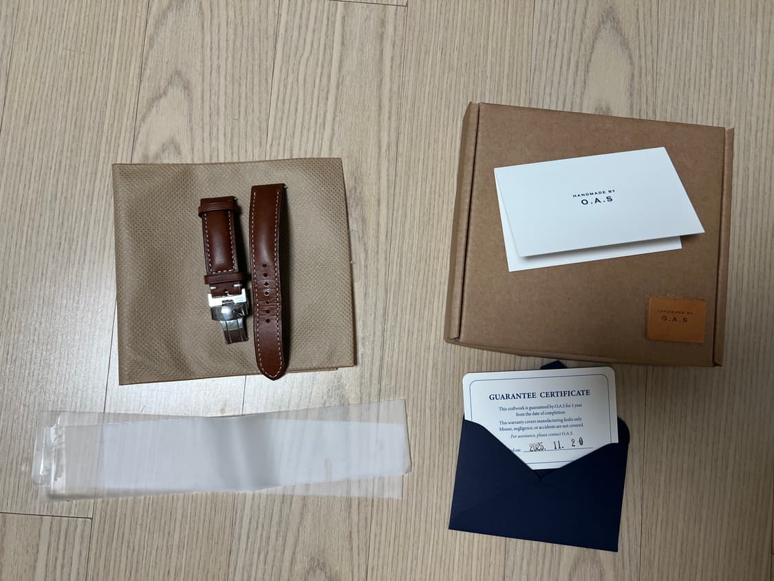 OAS 오에이에스 이탈리안 패딩 워치 레더 가죽 밴드 스트랩 시계줄 상품이미지2