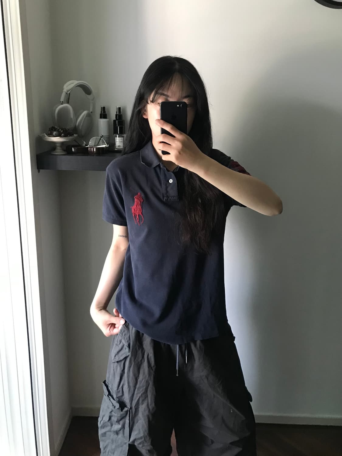 폴로 랄프로렌 빅 포니 로고 네이비 카라티 상품이미지2