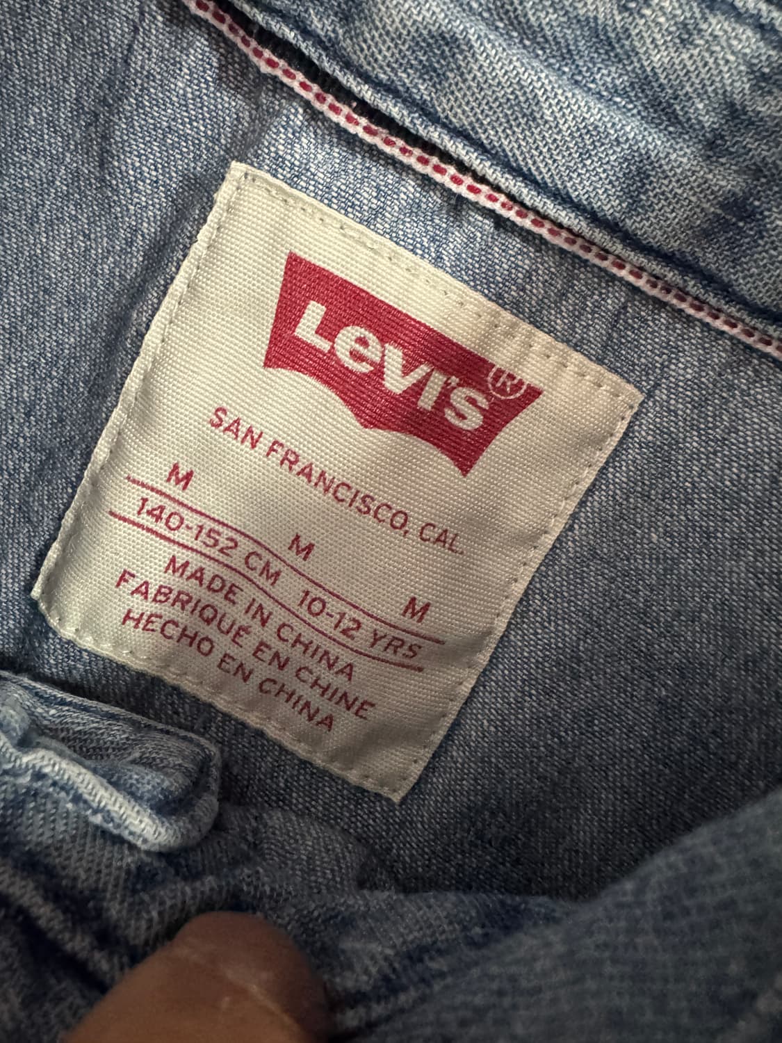 여성 리바이스 투 포켓 데님 셔츠 M 상품이미지3