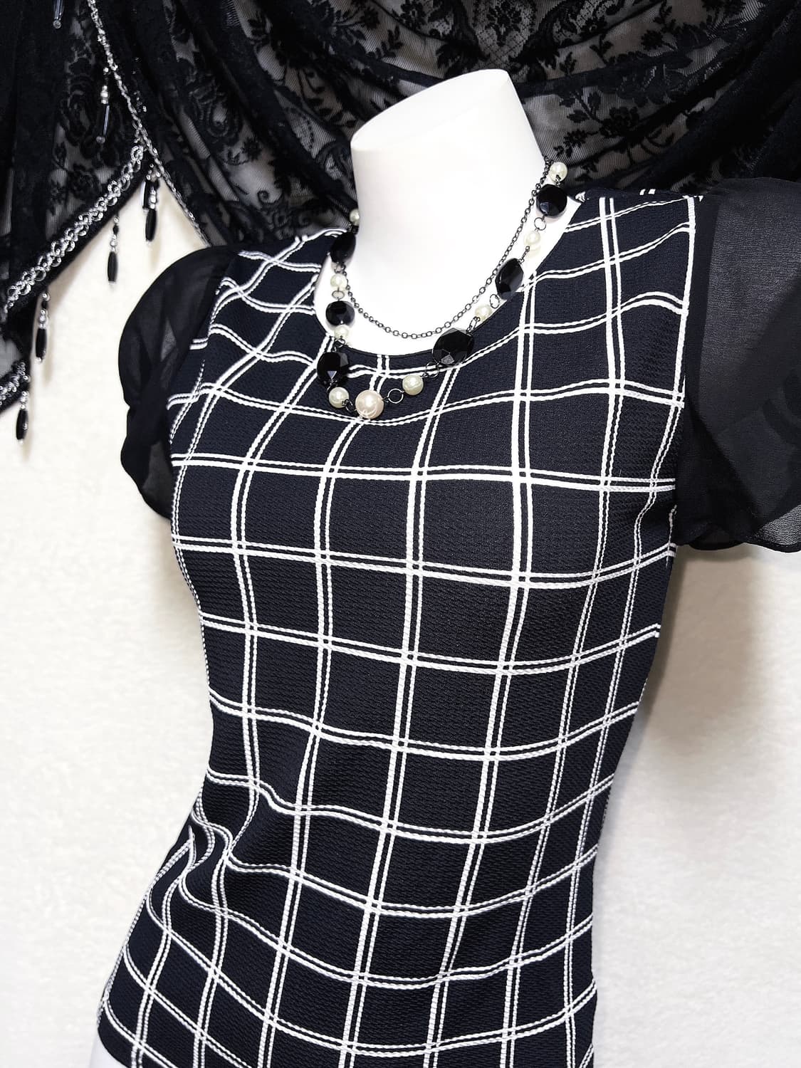 세실맥비 로맨틱갸루 백리본 숄더트임 로걀탑 오네 히메 러블리 핀터 반팔 상품이미지5