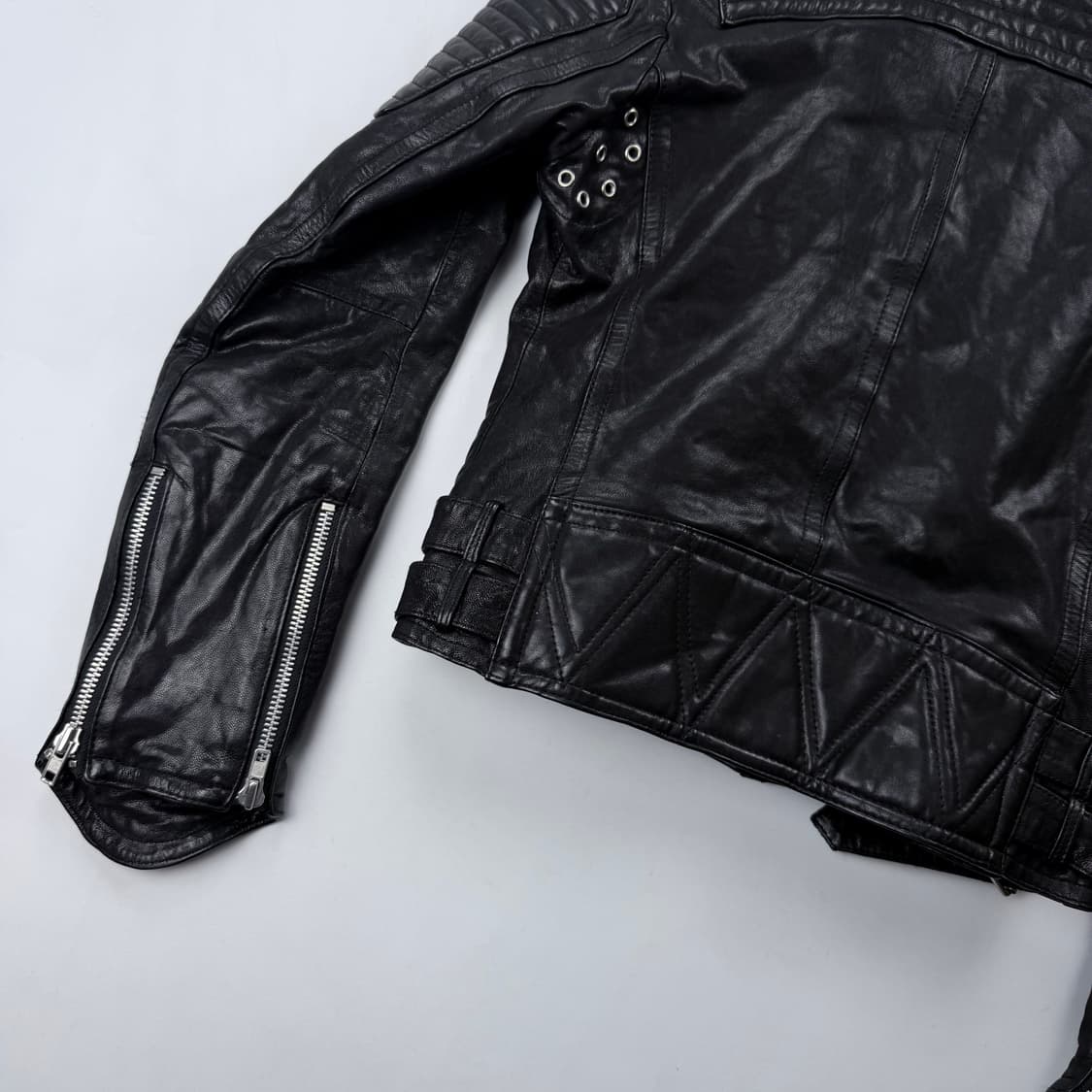 발망st 고트레더 바이커 자켓 상품이미지8