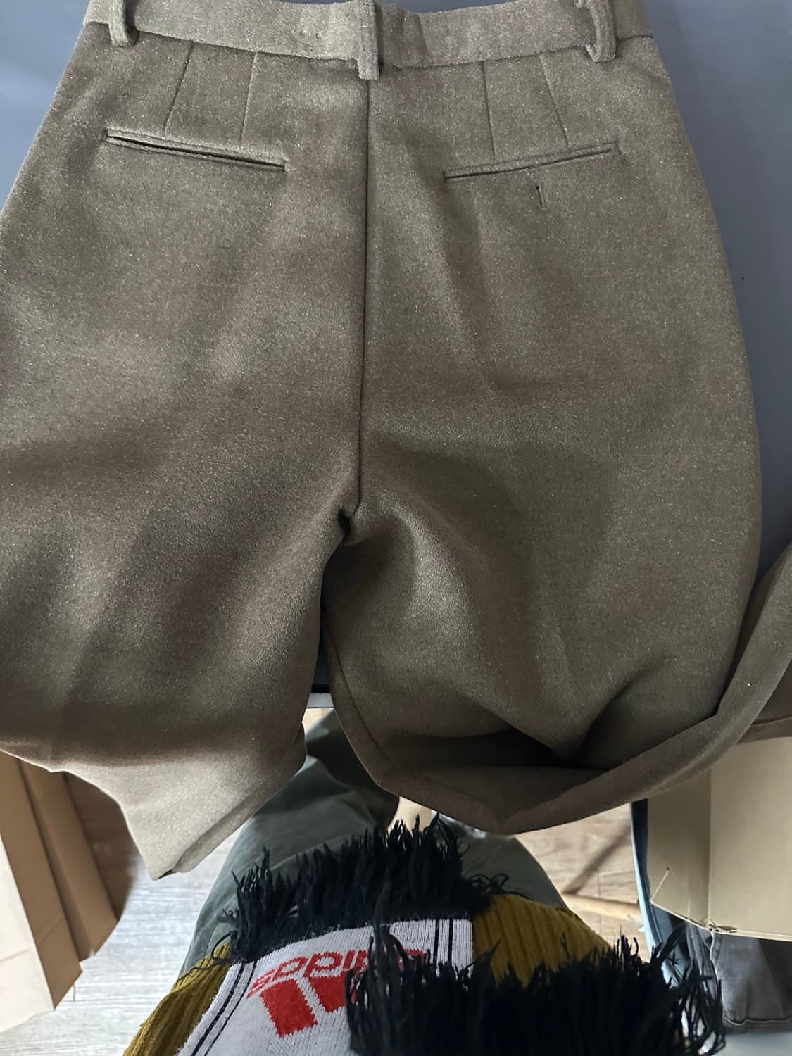 LABEL 라벨 아카이브 모직 울 슬랙스 브라운 4사이즈 상품이미지4