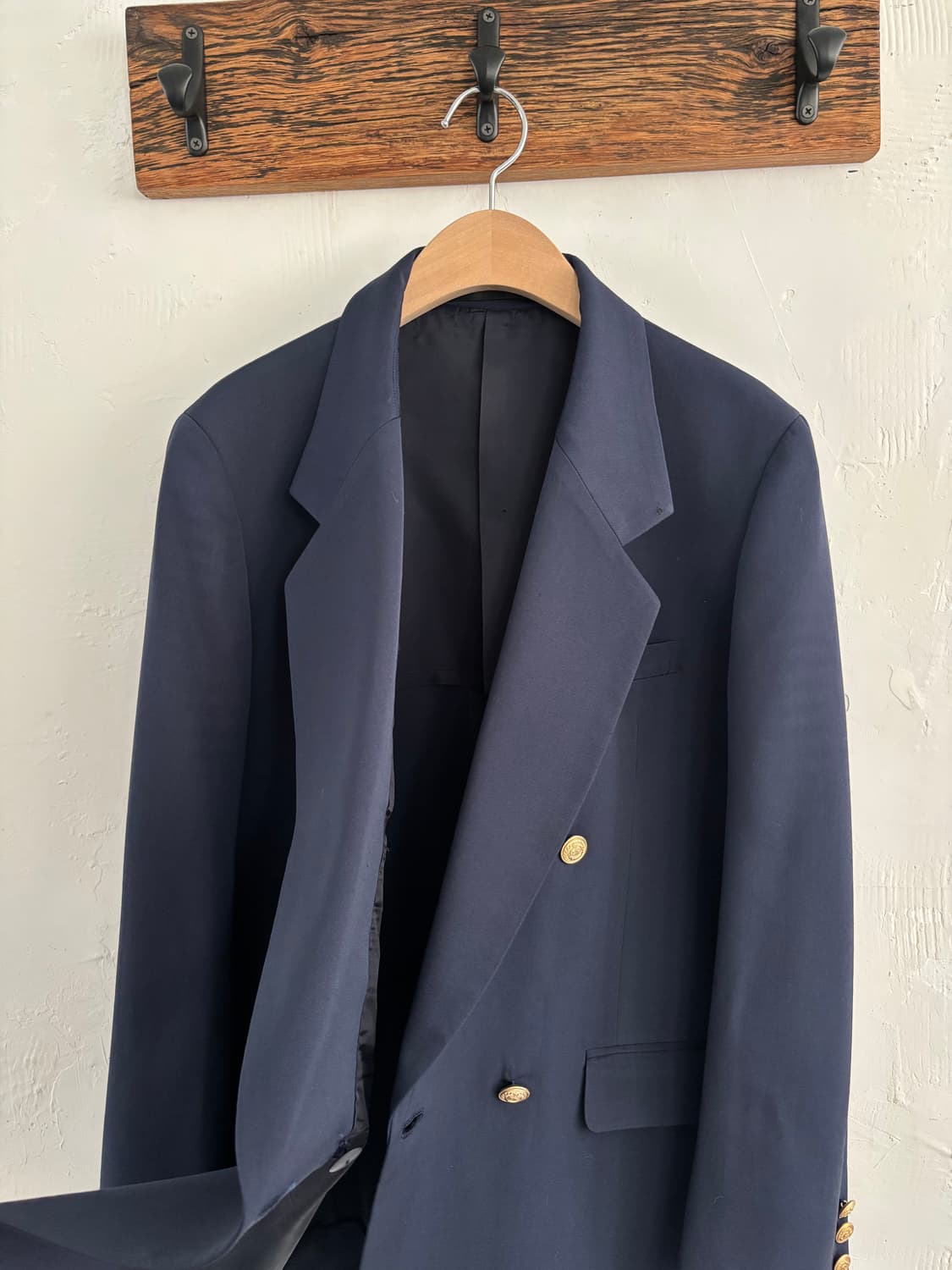 Burberry 버버리 네이비 금장 버튼 울 블레이저 상품이미지4