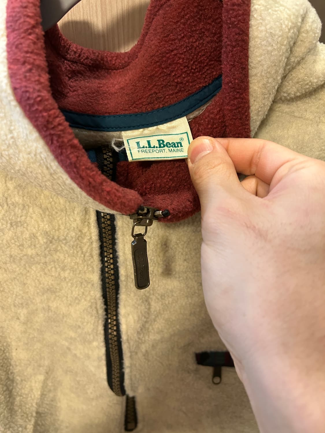 LLBean 빈티지 플리스 풀오버 아이보리 상품이미지2