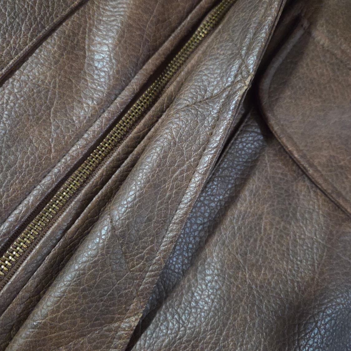 90s NewsPaper A-2 레더 자켓 XXL 상품이미지8