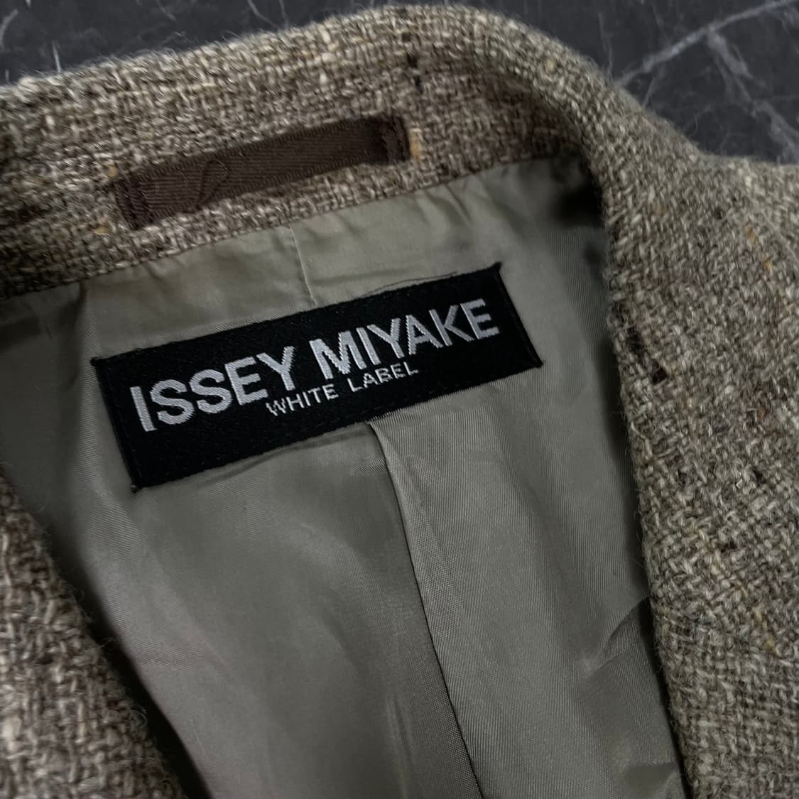 XL 이세이 미야케 모자이크 패턴 울 트위드 블레이저 상품이미지8